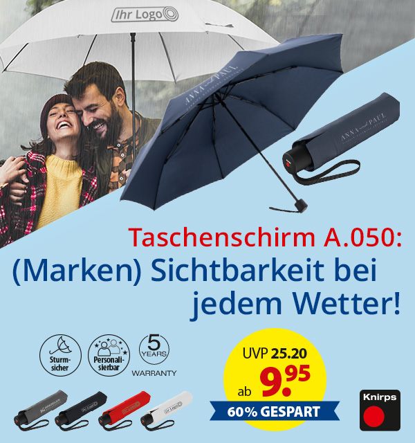 Markensichtbarkeit mit dem taschenschirm A.050