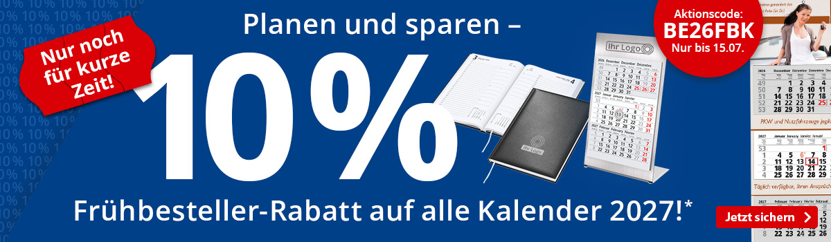  10% Rabatt auf alle Kalender!  