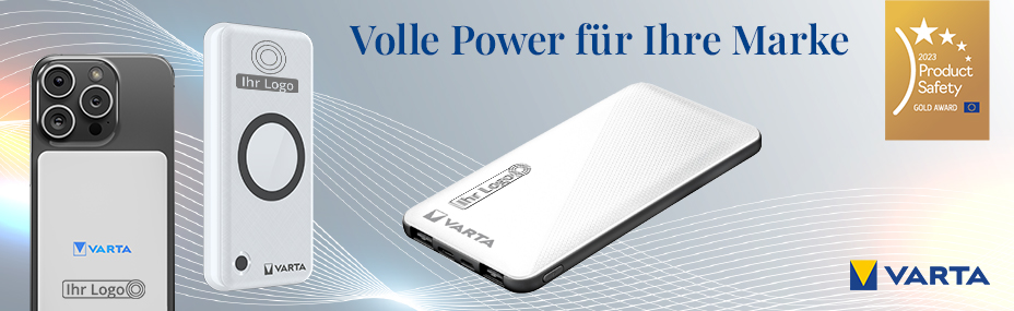 VARTA Werbeartikel mit Logo bedrucken