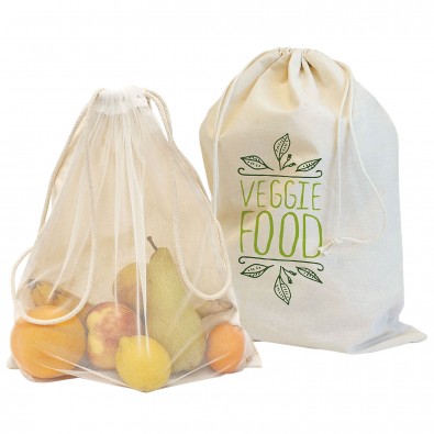 Baumwoll Veggie Bag Mumbai, klein, natur Baumwoll Veggie Bag Mumbai, klein, natur
