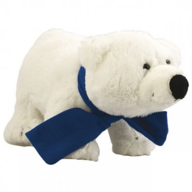 Softplüsch-Eisbär Freddy, mit Schal Blau Softplüsch-Eisbär Freddy, mit Schal Blau