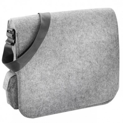 Shoulderbag aus Filz, Hellgrau Shoulderbag aus Filz, Hellgrau