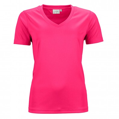 Original James Nicholson Damen Funktions T-Shirt Active, Pink, XS Original James Nicholson Damen Funktions T-Shirt Active, Pink, XS