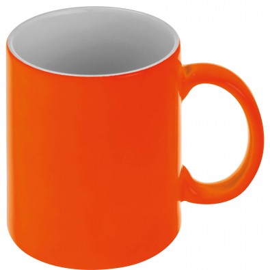Fototasse Neon mit Digitaldruck, Neonorange Fototasse Neon mit Digitaldruck, Neonorange
