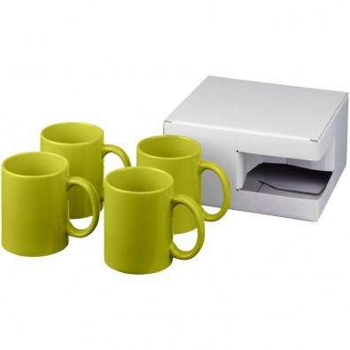 Ceramic Geschenkset mit 4 Bechern, limone Ceramic Geschenkset mit 4 Bechern, limone