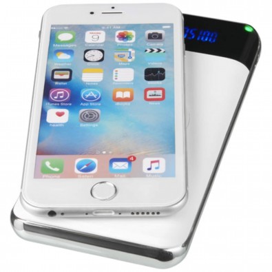 Constant 10000 mAh kabellose Powerbank mit LED, weiß Constant 10000 mAh kabellose Powerbank mit LED, weiß