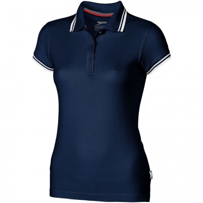 Deuce – Poloshirt mit weißem Rand für Damen, navy, M Deuce – Poloshirt mit weißem Rand für Damen, navy, M