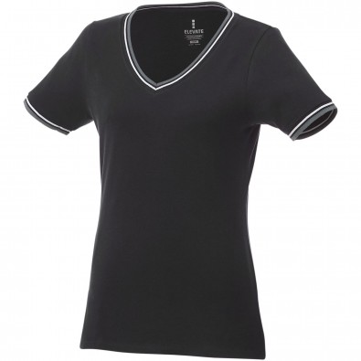 ELEVATE Damen T-Shirt Elbert Piqué, schwarz,grau meliert,weiss, XS ELEVATE Damen T-Shirt Elbert Piqué, schwarz,grau meliert,weiss, XS