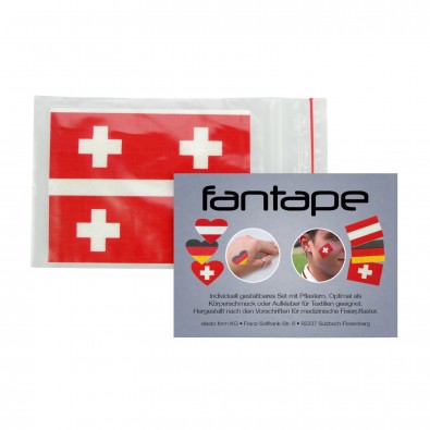 Fantape "Rechteck" 4er-Set, rot Fantape "Rechteck" 4er-Set, rot