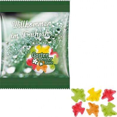 Fruchtgummi Minitüte 10g, "Flugzeug", inkl. Druck, kompostierbare Folie, transparent Fruchtgummi Minitüte 10g, "Flugzeug", inkl. Druck, kompostierbare Folie, transparent