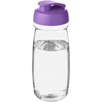 H2O Pulse® 600 ml Sportflasche mit Klappdeckel, transparent,lila H2O Pulse® 600 ml Sportflasche mit Klappdeckel, transparent,lila
