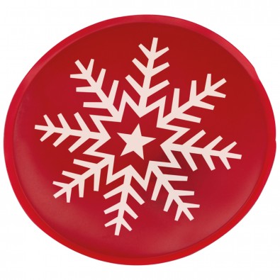 Handwärmer aus PVC Schneeflocke, rot Handwärmer aus PVC Schneeflocke, rot