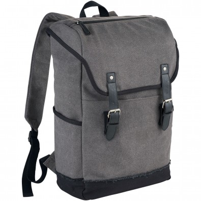 Hudson 15 6 Laptop Rucksack Grau Schwarz