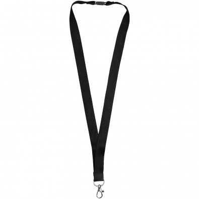 Julian Bambus Lanyard mit Sicherheitsclip, schwarz Julian Bambus Lanyard mit Sicherheitsclip, schwarz