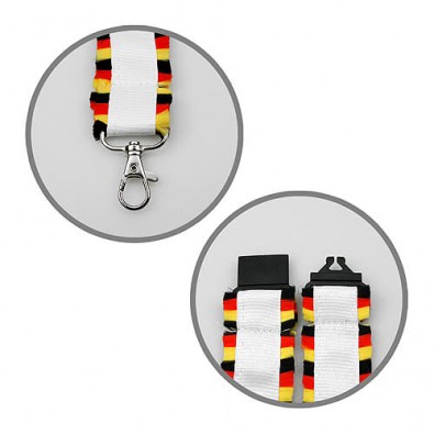 Lanyard Nations Deutschland weiß Lanyard Nations Deutschland weiß