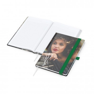 Match-Book White A5 Bestseller, gloss-individuell, grün Match-Book White A5 Bestseller, gloss-individuell, grün