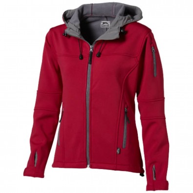 Match Damen Softshell Jacke mit Kapuze, rot, M Match Damen Softshell Jacke mit Kapuze, rot, M