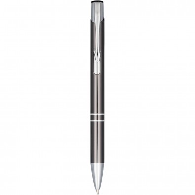 Moneta Druckkugelschreiber aus eloxiertem Aluminium, grau Moneta Druckkugelschreiber aus eloxiertem Aluminium, grau