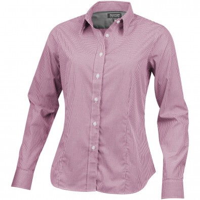 Net langärmlige Bluse, rot, L Net langärmlige Bluse, rot, L