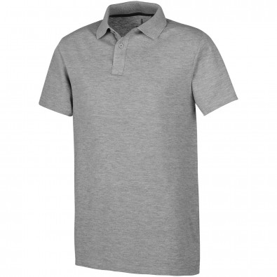 Primus Poloshirt für Herren, grau meliert, M Primus Poloshirt für Herren, grau meliert, M