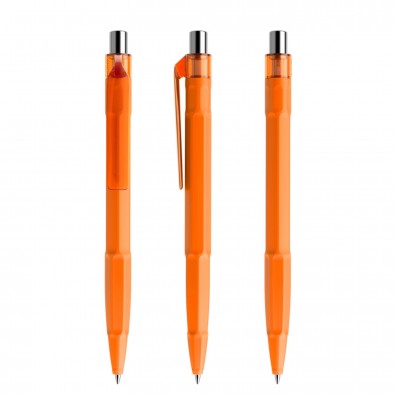 prodir QS30 PMT Push Kugelschreiber, Orange-Silber poliert prodir QS30 PMT Push Kugelschreiber, Orange-Silber poliert