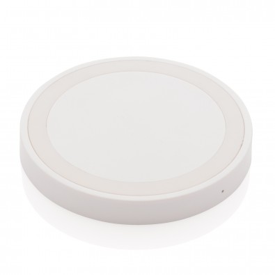 Runder 5W Wireless-Charger, weiß Runder 5W Wireless-Charger, weiß