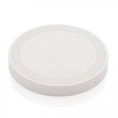Runder 5W Wireless-Charger, weiß Runder 5W Wireless-Charger, weiß