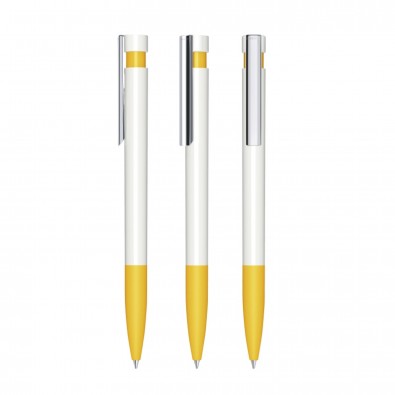 senator® Druckkugelschreiber Liberty Polished Basic SG MC, weiß,gelb 7408 senator® Druckkugelschreiber Liberty Polished Basic SG MC, weiß,gelb 7408