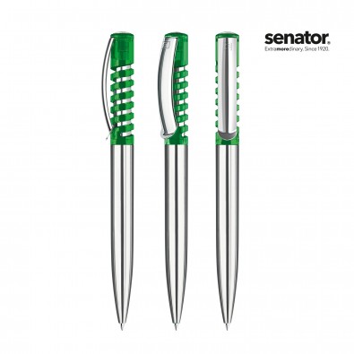 senator® Druckkugelschreiber New Spring clear MB MC, grün 347 senator® Druckkugelschreiber New Spring clear MB MC, grün 347