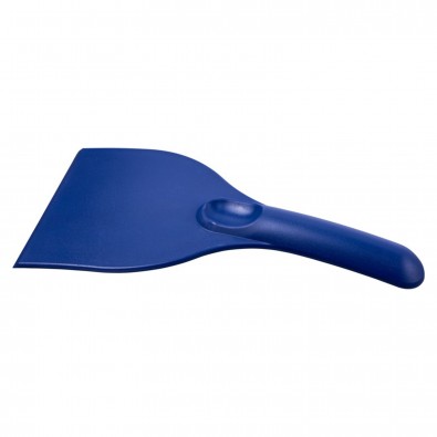 Ski gebogener Kunststoff-Eiskratzer, dunkelblau Ski gebogener Kunststoff-Eiskratzer, dunkelblau