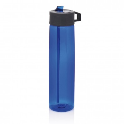 Tritan Trinkflasche mit Strohhalm, blau,grau Tritan Trinkflasche mit Strohhalm, blau,grau