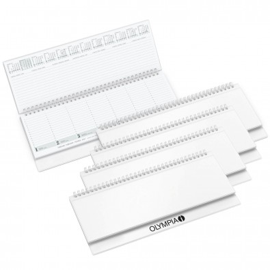 Werbe-Set: 60 Querkalender Boss 2021, Weiß, Inkl. Druck Werbe-Set: 60 Querkalender Boss 2021, Weiß, Inkl. Druck