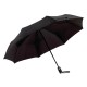 Automatik Windproof Taschenschirm mit farbigem Griff, Schwarz Automatik Windproof Taschenschirm mit farbigem Griff, Schwarz