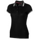 Deuce Poloshirt mit weißem Rand für Damen, schwarz, L Deuce Poloshirt mit weißem Rand für Damen, schwarz, L