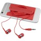 Ohrhörer mit Kabel und Silikon Telefontasche, rot Ohrhörer mit Kabel und Silikon Telefontasche, rot