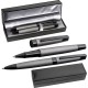 Schreibset aus Drehkugelschreiber und Rollerball, grau Schreibset aus Drehkugelschreiber und Rollerball, grau
