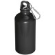 Trinkflasche aus Aluminium mit Karabinerhaken, 500 ml, schwarz Trinkflasche aus Aluminium mit Karabinerhaken, 500 ml, schwarz