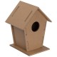 Vogelhäuschen aus MDF zum Zusammenbauen, beige Vogelhäuschen aus MDF zum Zusammenbauen, beige