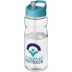 H2O Base® 650 ml Sportflasche mit Ausgussdeckel, transparent,aquablau H2O Base® 650 ml Sportflasche mit Ausgussdeckel, transparent,aquablau
