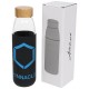 Kai 540 ml Sportflasche aus Glas mit Holzdeckel, schwarz Kai 540 ml Sportflasche aus Glas mit Holzdeckel, schwarz