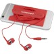 Ohrhörer mit Kabel und Silikon Telefontasche, rot Ohrhörer mit Kabel und Silikon Telefontasche, rot