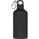 Trinkflasche aus Aluminium mit Karabinerhaken, 500 ml, schwarz Trinkflasche aus Aluminium mit Karabinerhaken, 500 ml, schwarz